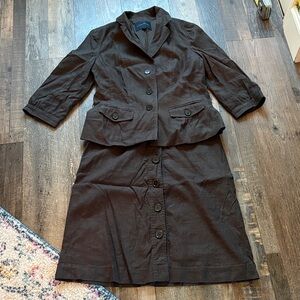 Banana Republic Women's Brown Jacket & Skirt Set 6